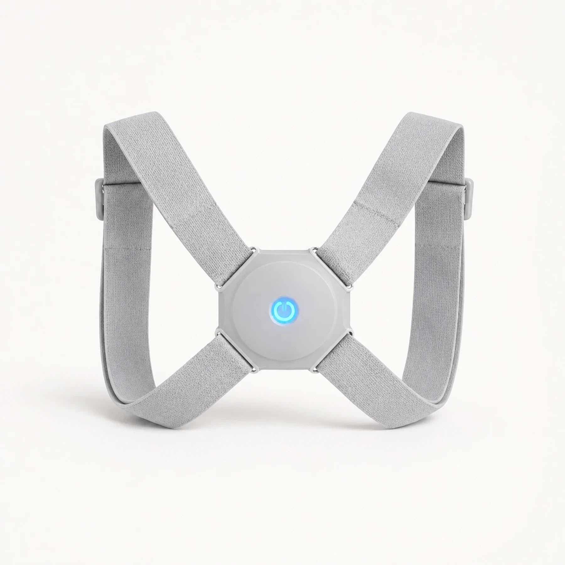 AlignNova light-gray posture reminder product shown on a neutral background